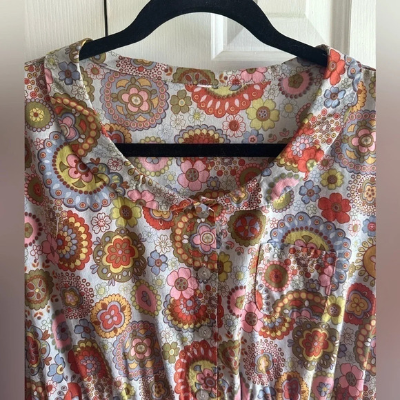 Unbranded (tag cut out) 70s, Retro style floral print mini dress. - Picture 3 of 9